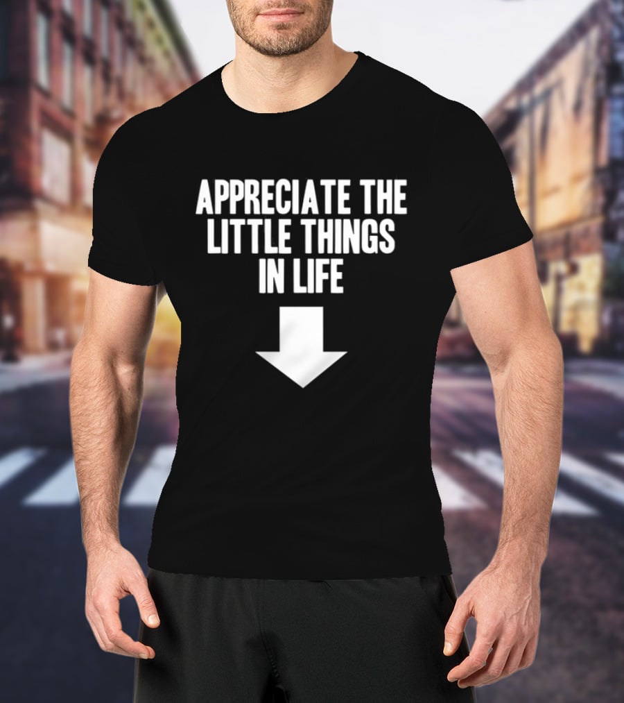 Appreciate The Little Things In Life Down Arrow T-Shirt