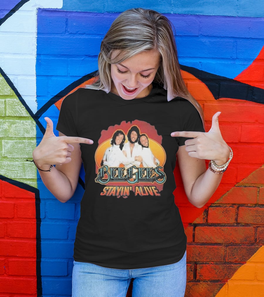 Bee Gees Stayin’ Alive Classic Iconic Group T-Shirt
