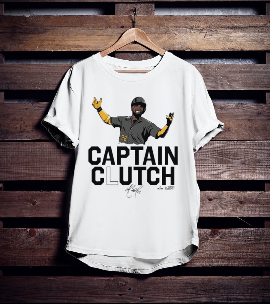 Captain Clutch Andrew McCutchen 22 Signature Gesture T-Shirt