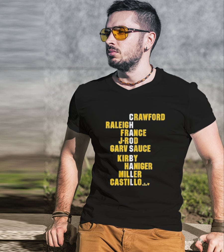 Crawford Raleigh France J-Rod Garv Sauce Kirby Haniger Miller Castillo Chaos Ball Names T-Shirt