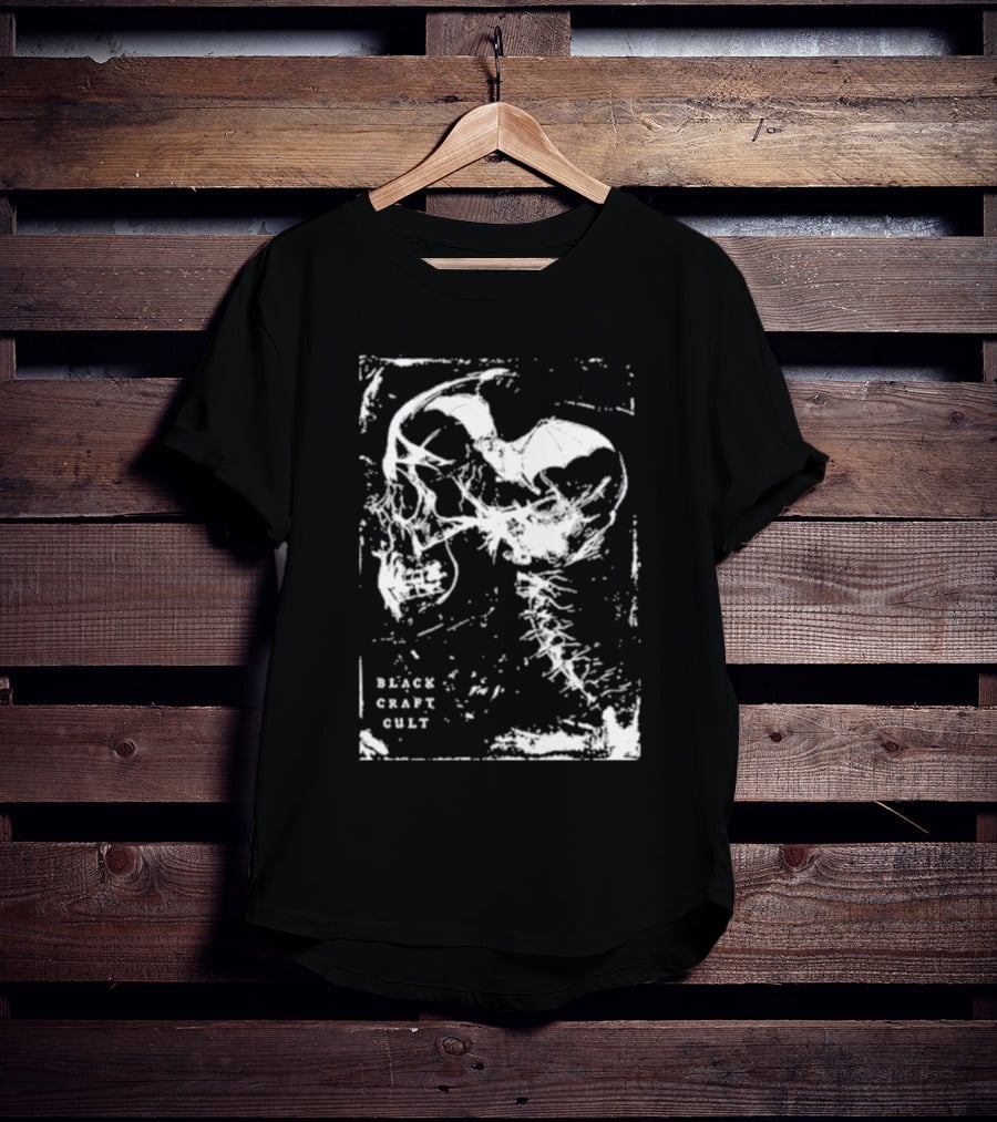 Black Craft Cult Skull Bat T-Shirt