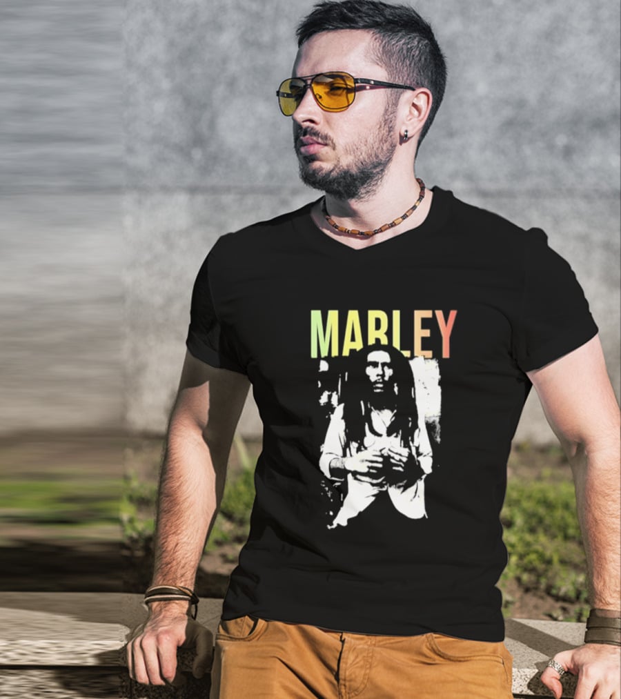 MARLEY Bob Marley Band Iconic Reggae Legend T-Shirt
