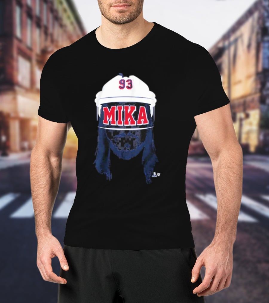 Mika Zibanejad 93 Mika Hockey Helmet T-Shirt