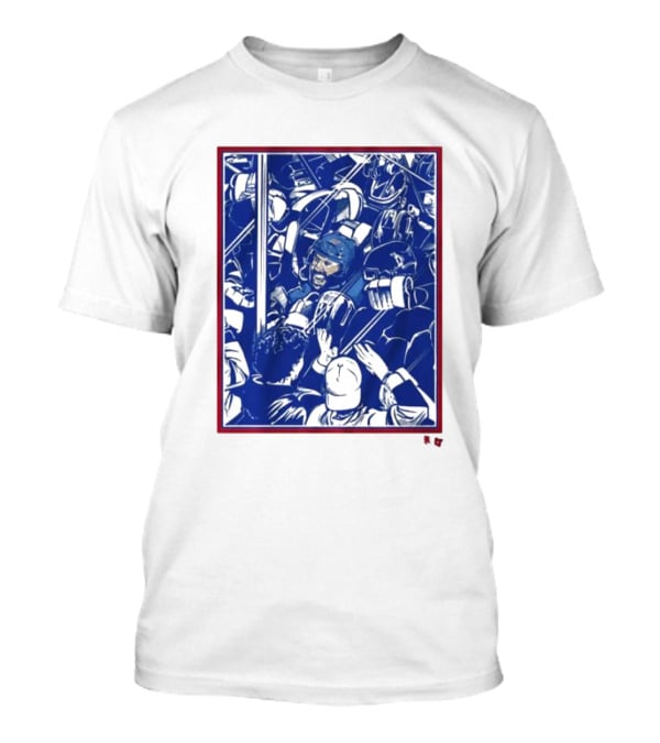 Vincent Trocheck Dogpile Hockey Team Celebration In Blue And White T-Shirt