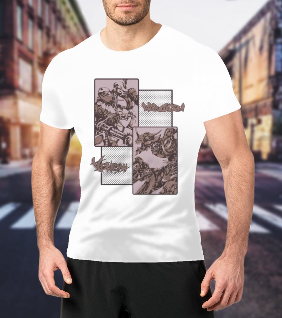 Wargasm Venom Showdown Battle Panels T-Shirt