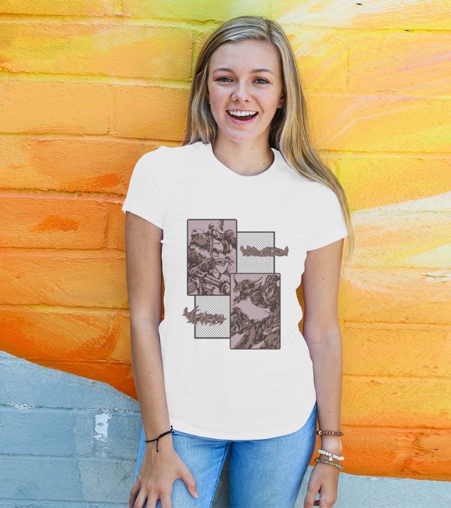 Wargasm Venom Showdown Battle Panels T-Shirt