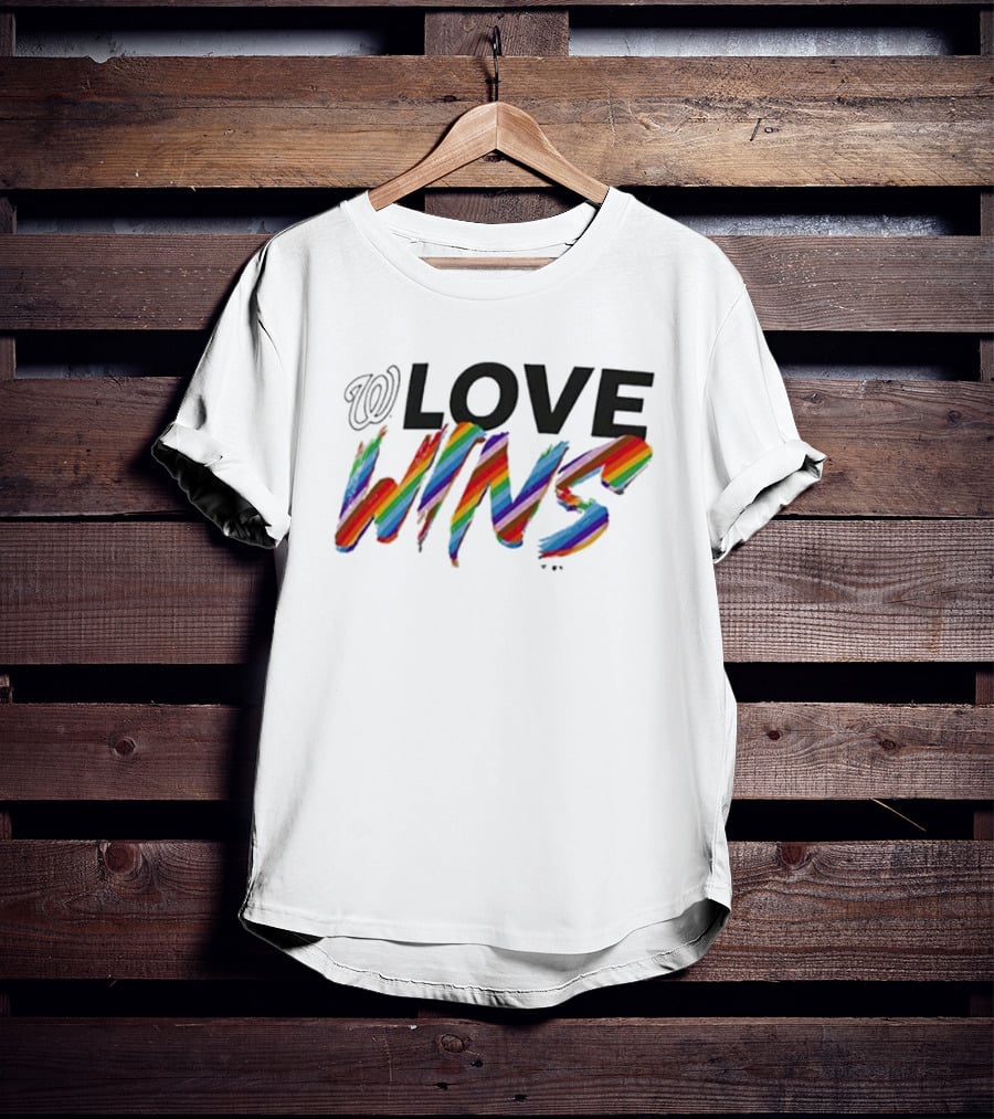 Washington Nationals Love Wins Rainbow Pride Colors T-Shirt