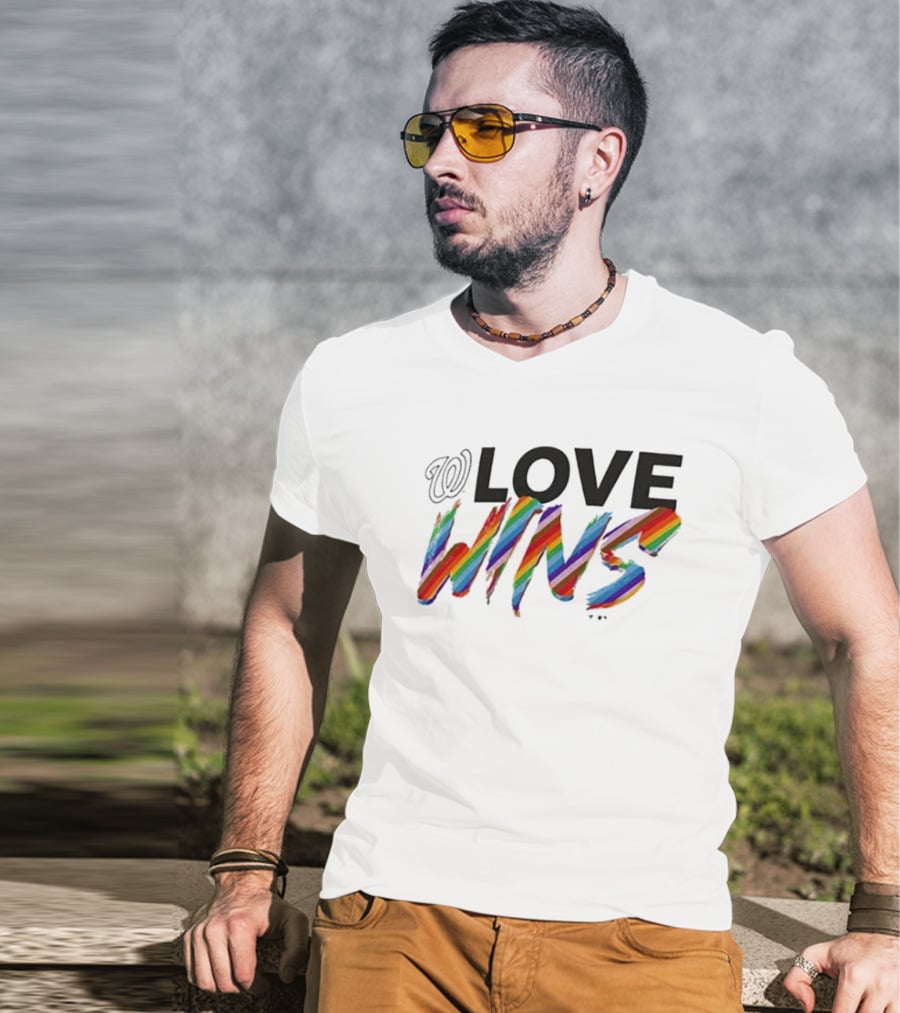 Washington Nationals Love Wins Rainbow Pride Colors T-Shirt