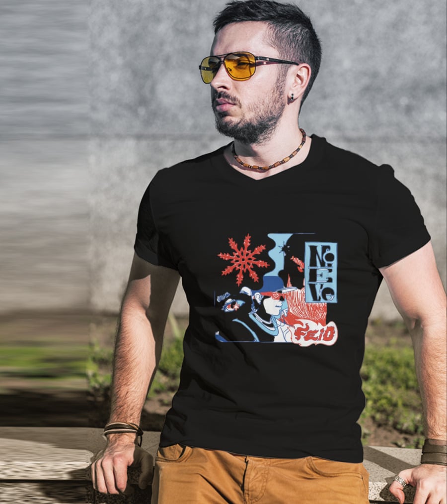 Ferxxo Merch Store Feid Nieve Snowflake Graphic Hip-Hop T-Shirt