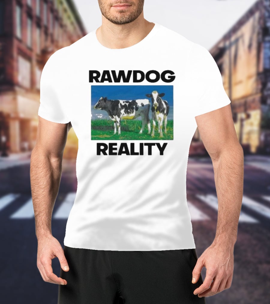 Findsleeptees Rawdog Reality Cows In Green Pasture T-Shirt