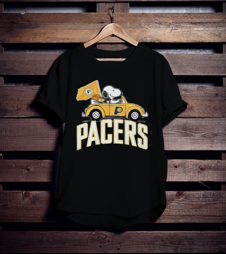 Indiana Pacers Snoopy Fan Forever Basketball Team Car Flag T-Shirt