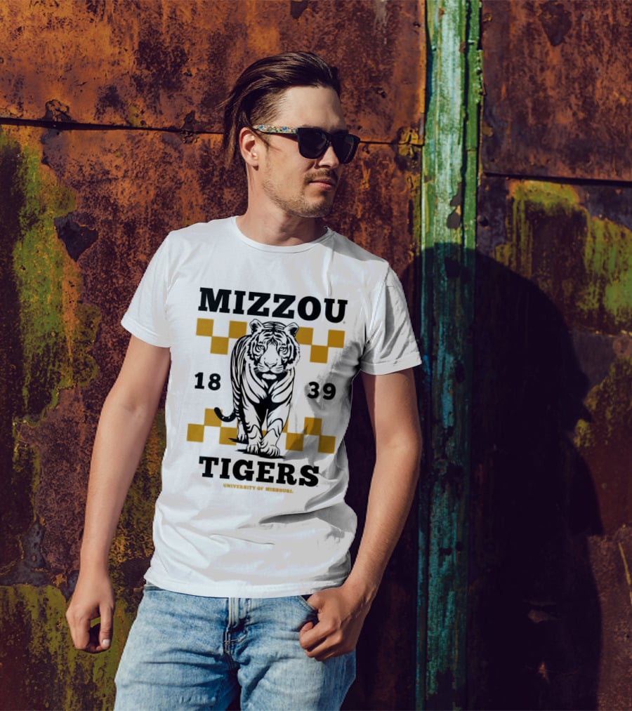 Mizzou Tigers University Of Missouri 1839 Tiger Walking T-Shirt