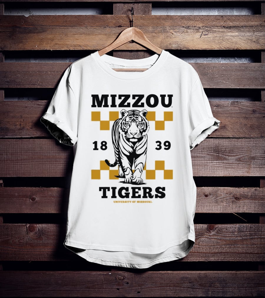 Mizzou Tigers University Of Missouri 1839 Tiger Walking T-Shirt