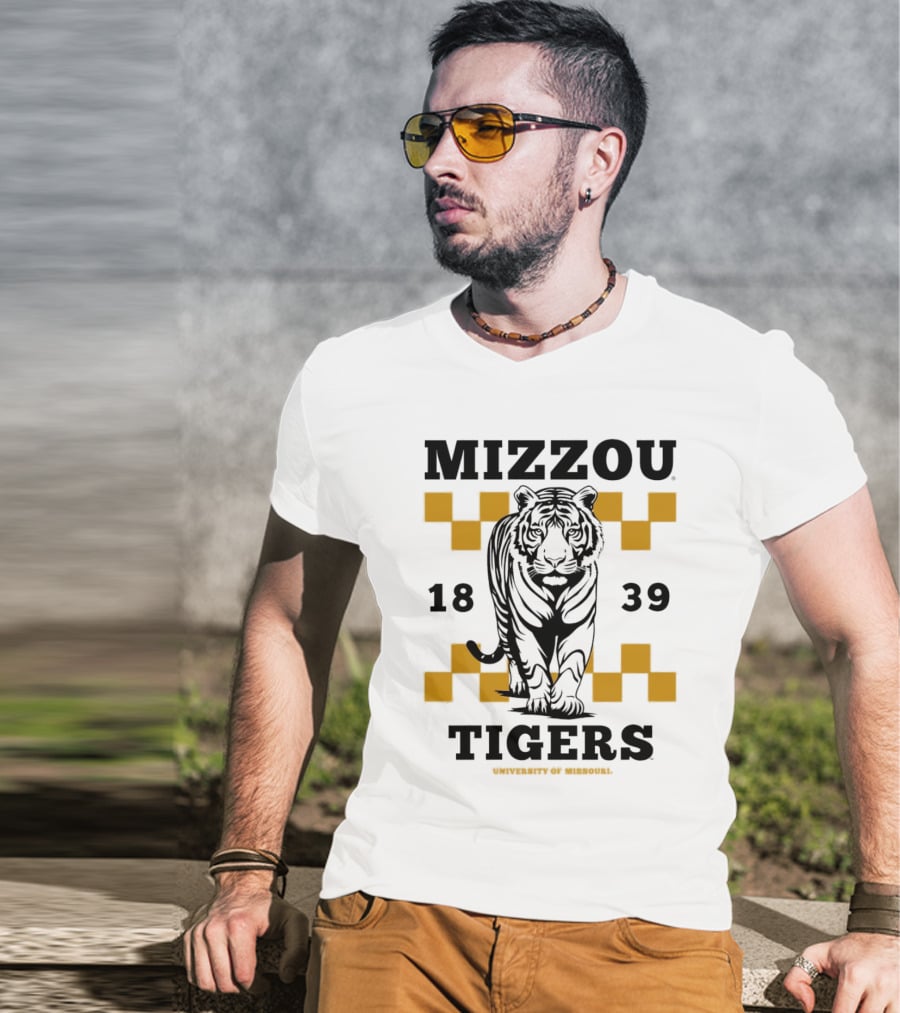 Mizzou Tigers University Of Missouri 1839 Tiger Walking T-Shirt