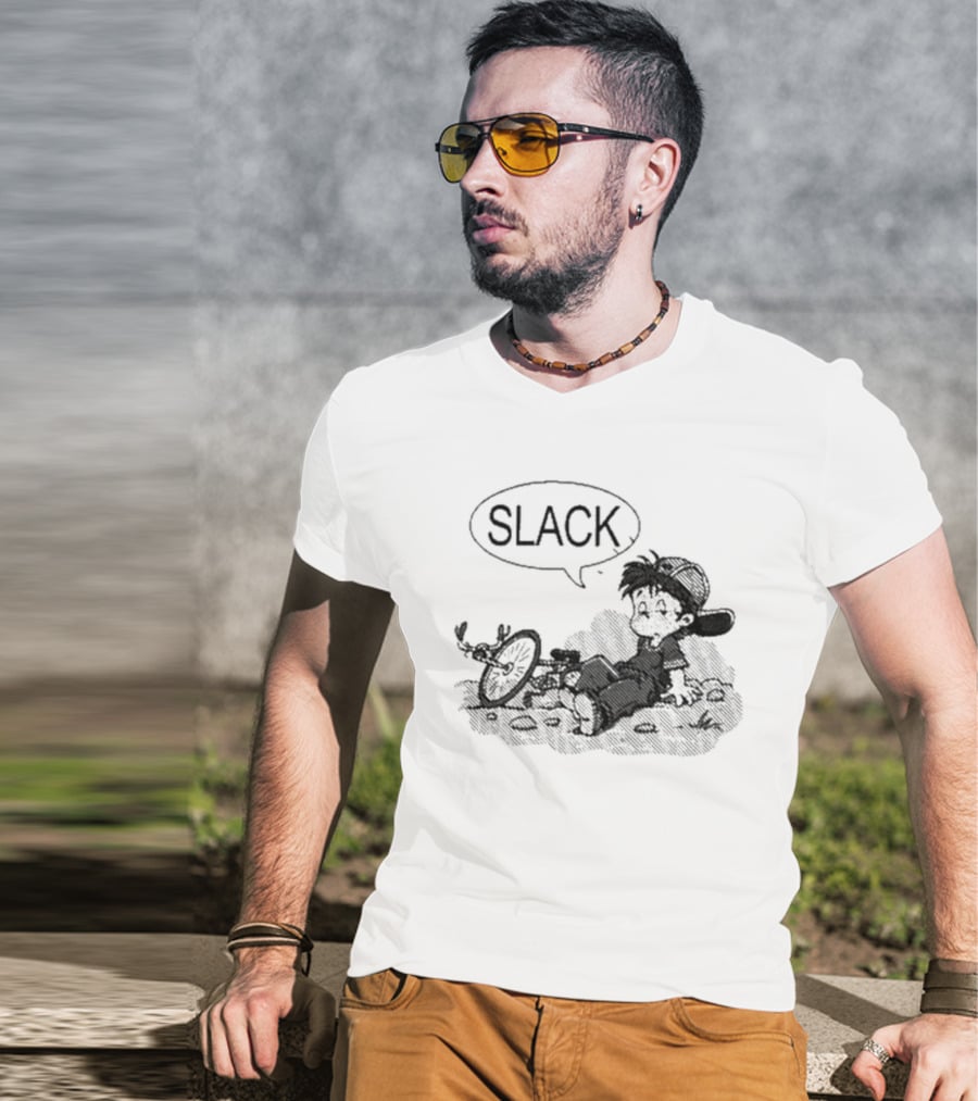 Slack Magazine Slack Biker Comic Character T-Shirt