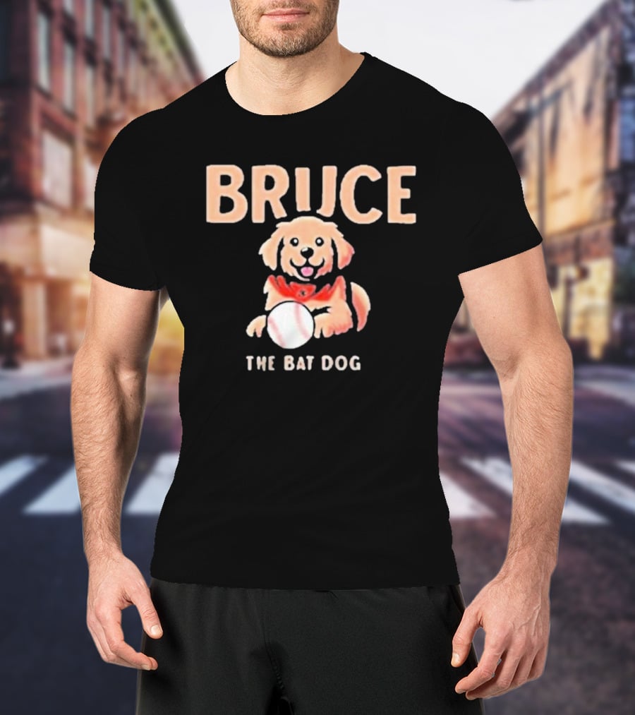 Bruce The Bat Dog Baseball Pup T-Shirt