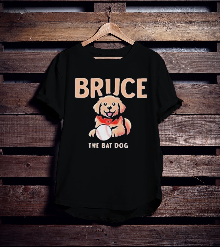 Bruce The Bat Dog Baseball Pup T-Shirt
