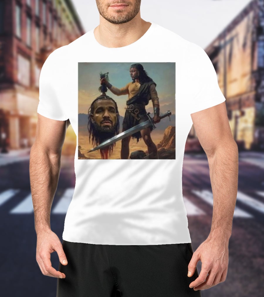 Hermainem Kendrick Holding Drake’s Head In Epic Scene T-Shirt