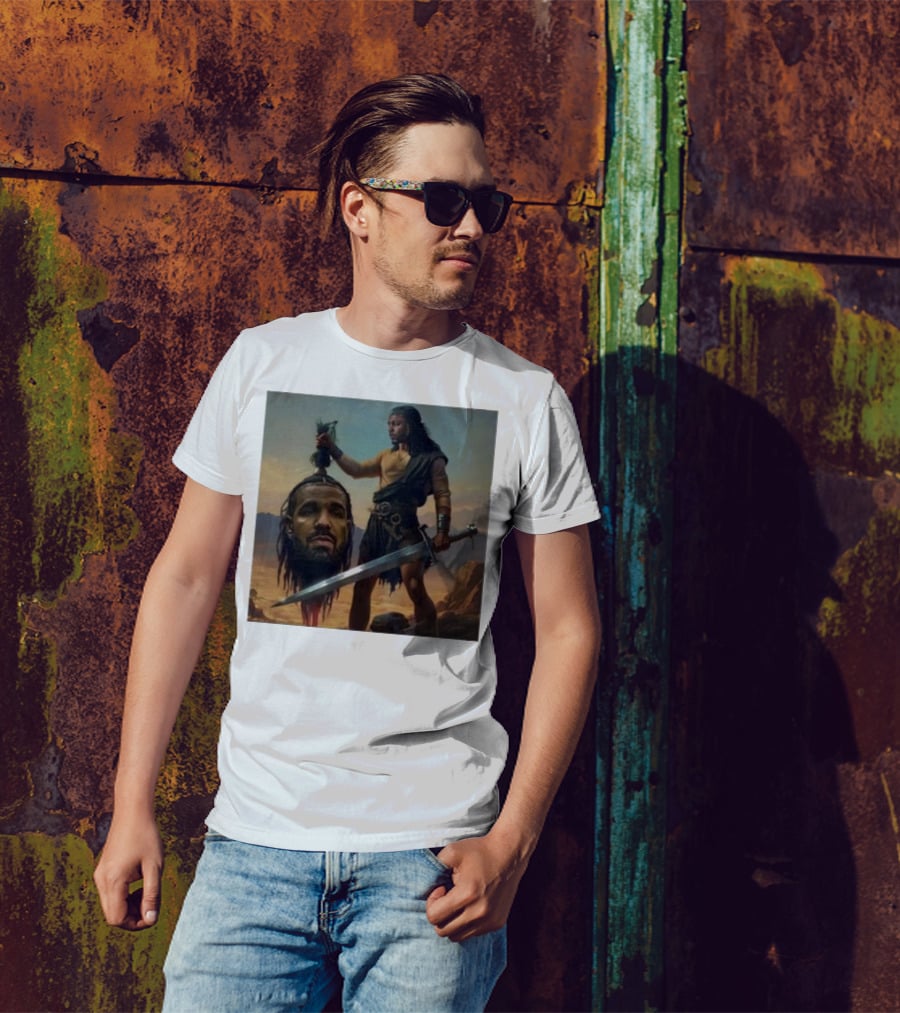 Hermainem Kendrick Holding Drake’s Head In Epic Scene T-Shirt