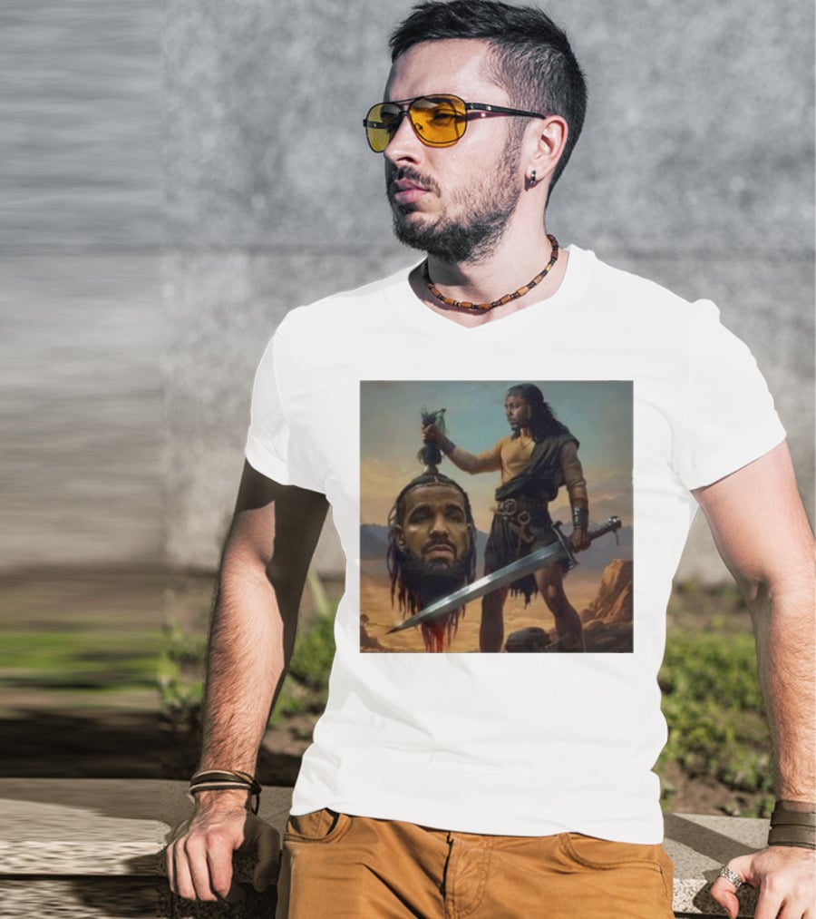 Hermainem Kendrick Holding Drake’s Head In Epic Scene T-Shirt