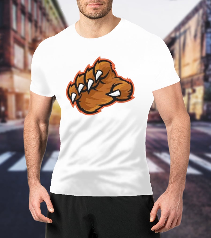 Chicago Bears The Claw Paw Logo Retro Football Fan Gear T-Shirt