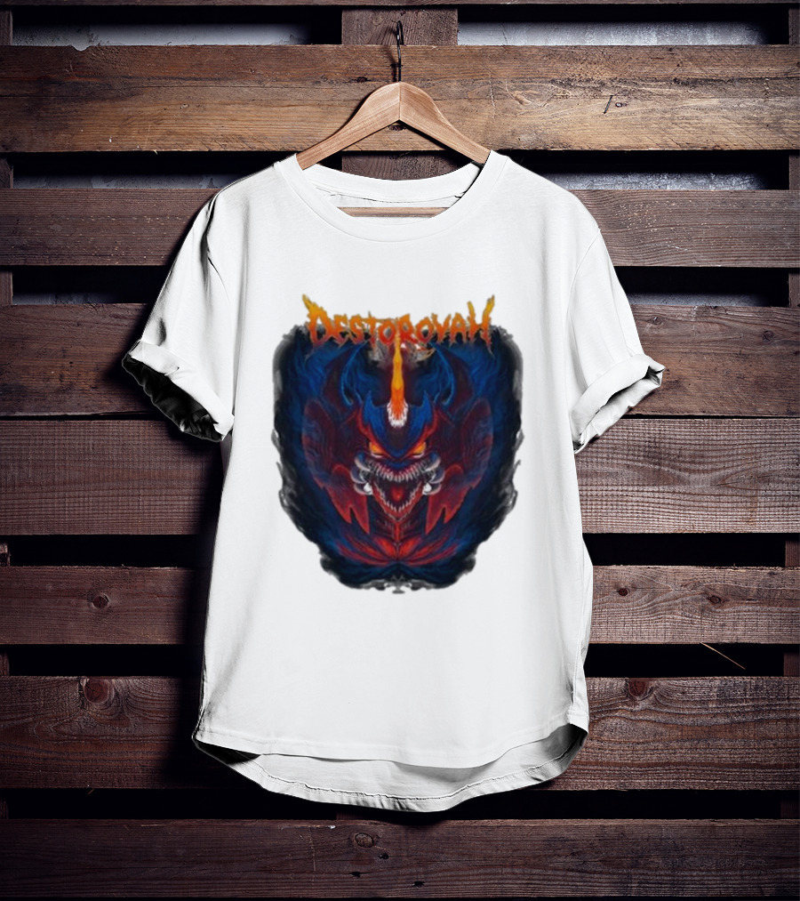 Cavitycolors Destoroyah Fiery Monster Graphics T-Shirt