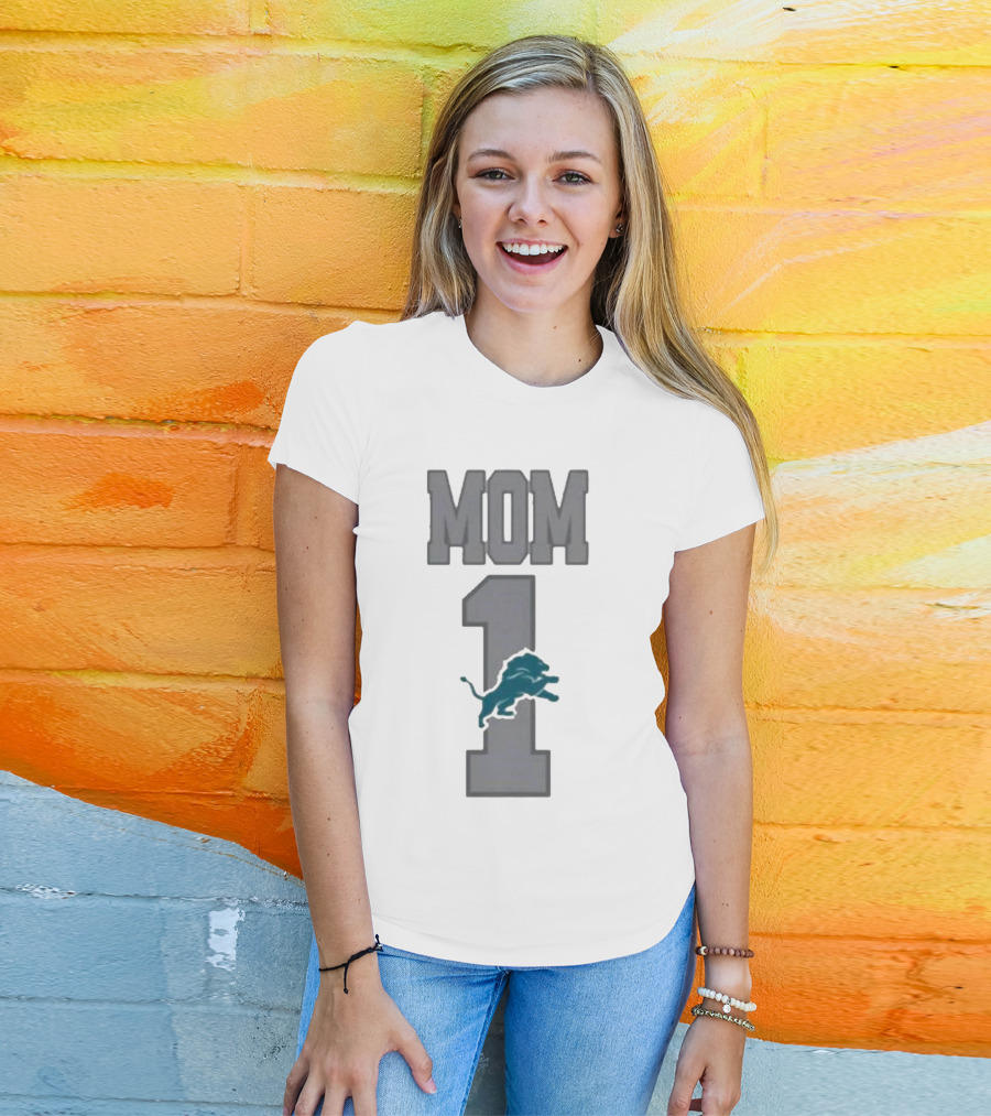 Detroit Lions Number 1 Mom T-Shirt