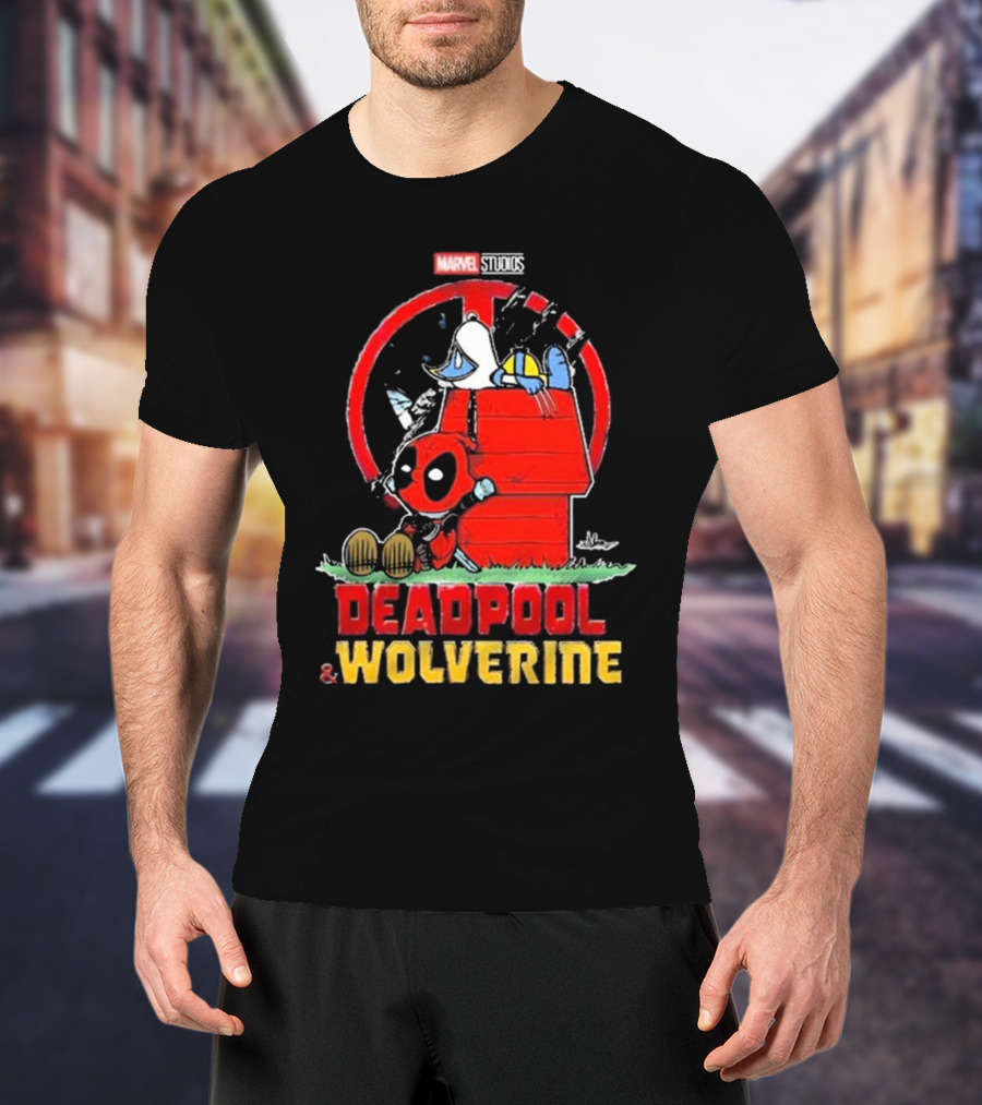 Marvel Studios Deadpool And Wolverine Peanuts Snoopy Crossover T-Shirt