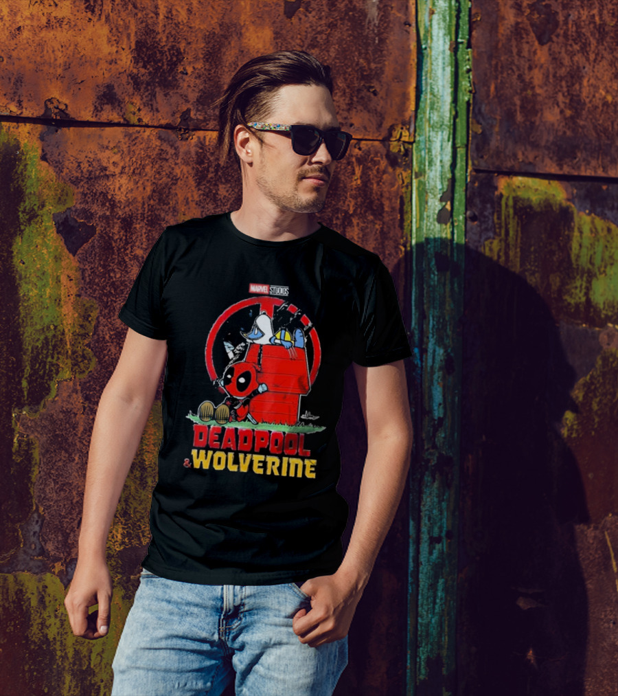 Marvel Studios Deadpool And Wolverine Peanuts Snoopy Crossover T-Shirt
