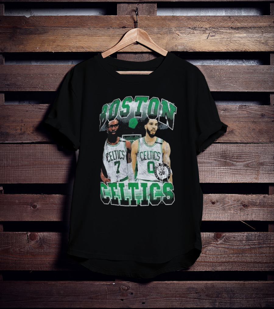 Boston Celtics Jayson Tatum Jaylen Brown Player Duo Vintage Basketball T-Shirt