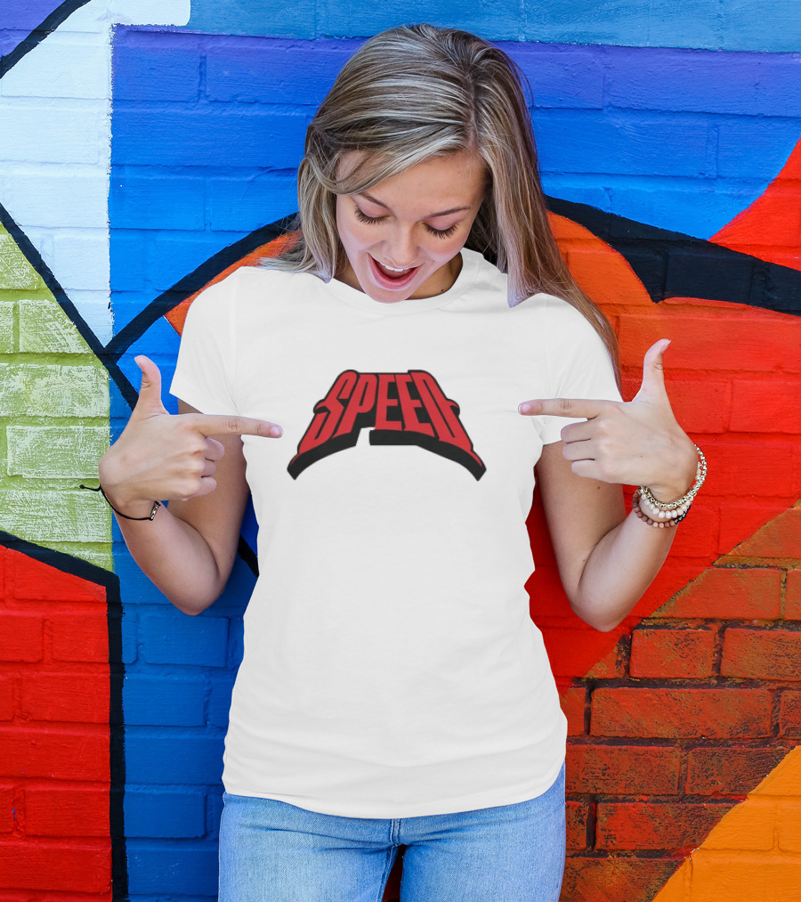 Speed Red Bold Arch Logo T-Shirt