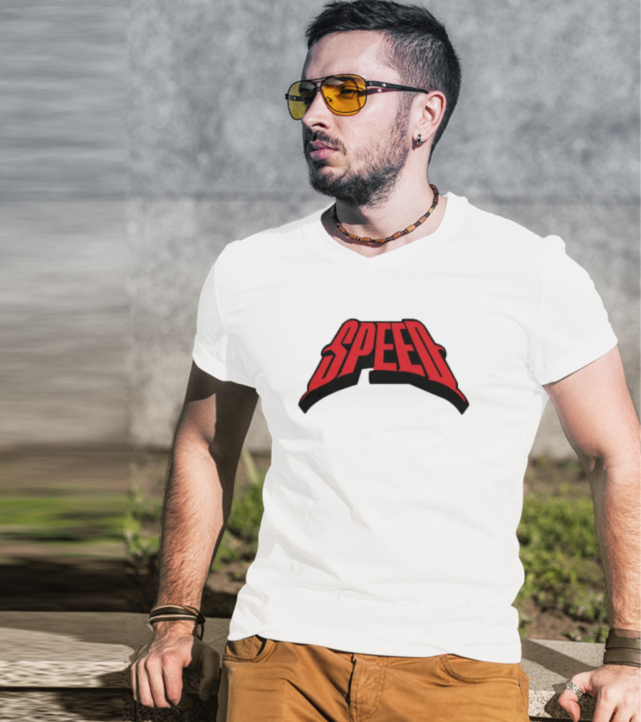 Speed Red Bold Arch Logo T-Shirt