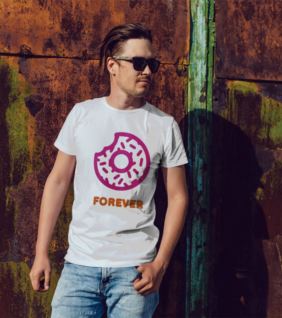 Dunkin Donut Forever Merch Pink Sprinkled T-Shirt
