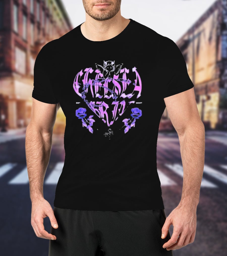 Chelsea Grin Purple Heart EST 2007 Roses Owl T-Shirt