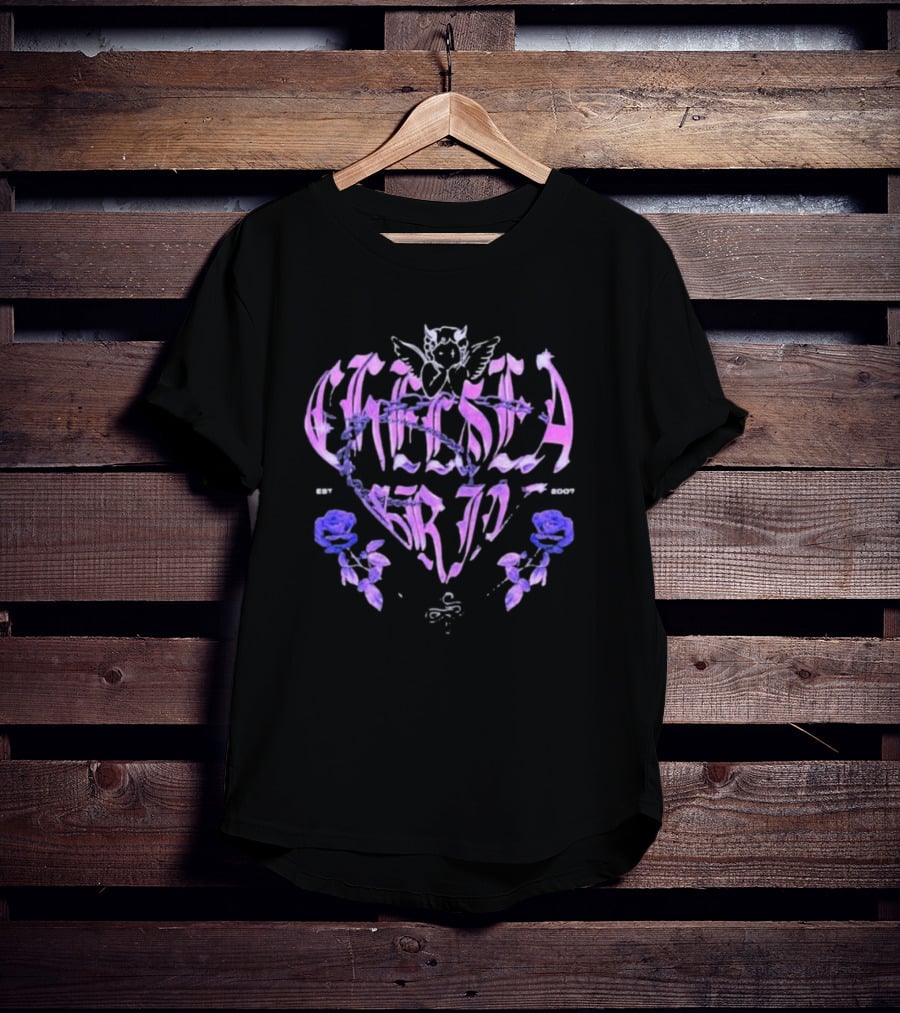 Chelsea Grin Purple Heart EST 2007 Roses Owl T-Shirt