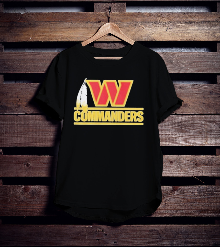 Coach Dan Quinn Commanders Logo W Feather T-Shirt