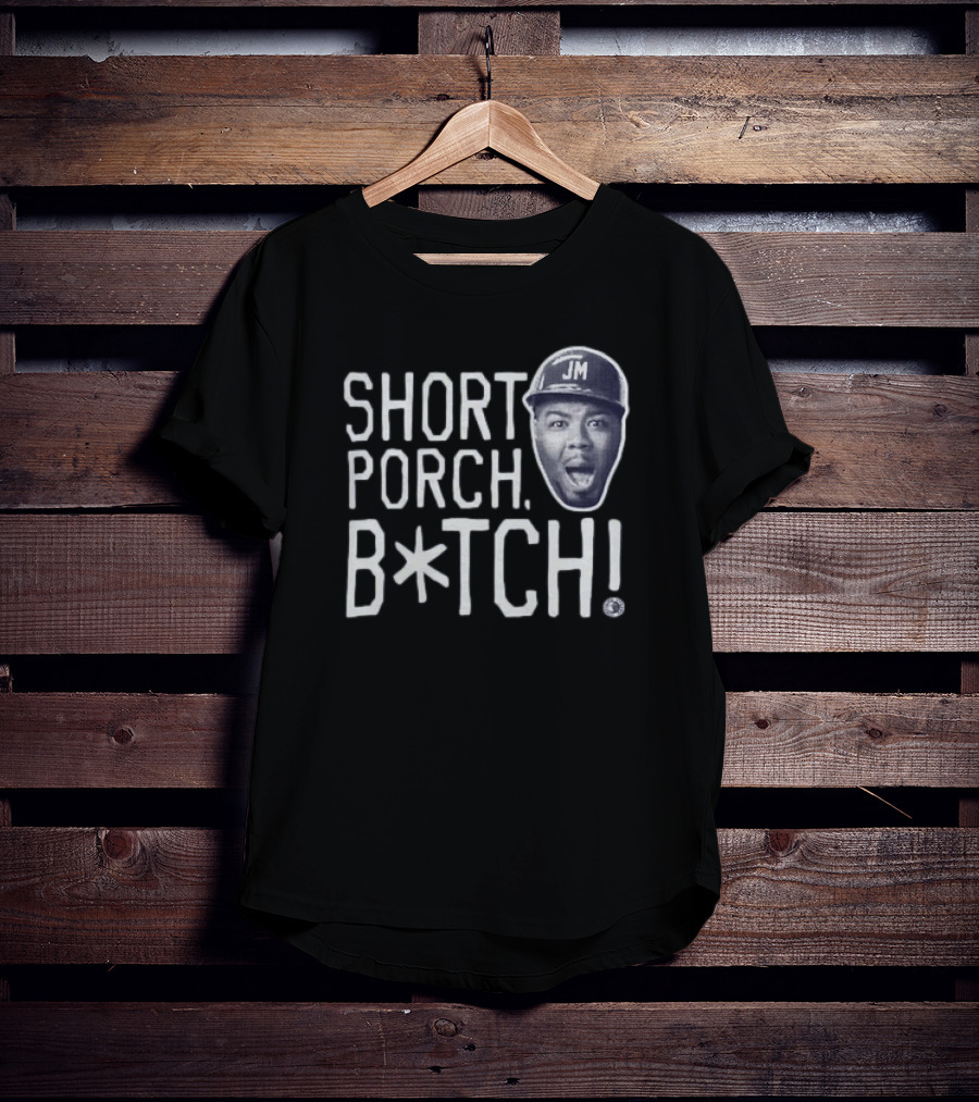Short Porch B*tch JM Face Cap Expression T-Shirt