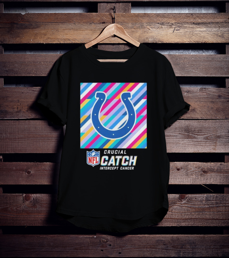 Indianapolis Colts NFL Crucial Catch Intercept Cancer T-Shirt