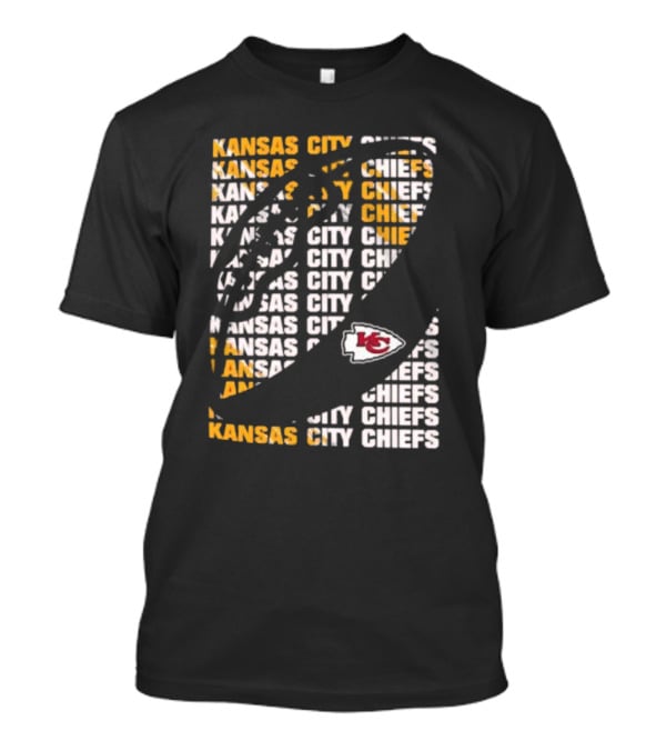 Kansas City Chiefs Youth Box Football KC Logo T-Shirt