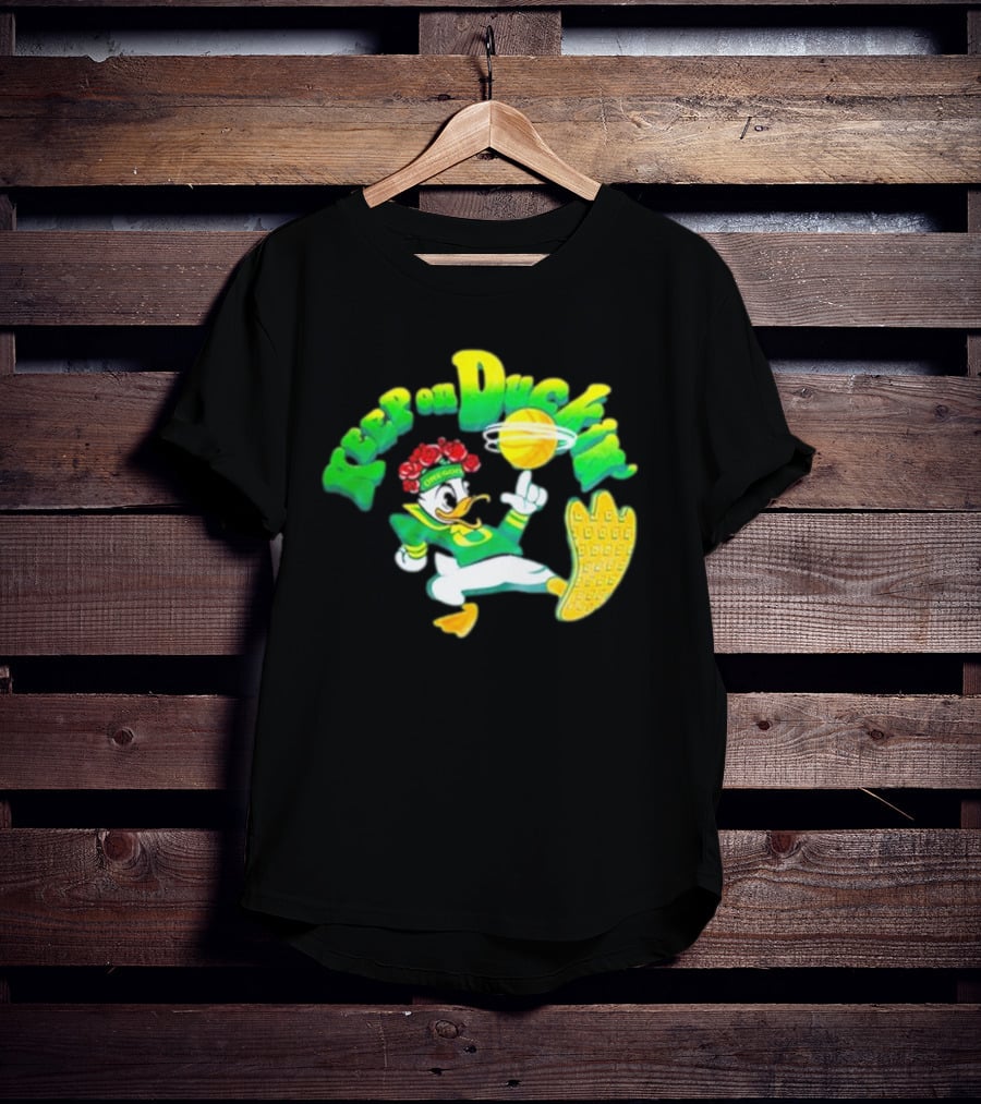 Keep On Duckin' Oregon Ducks Mascot Basketball Dunk T-Shirt