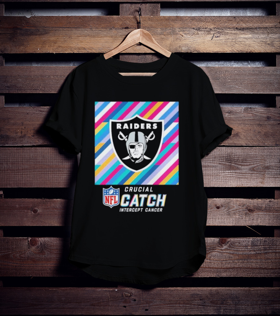 Las Vegas Raiders NFL Crucial Catch Intercept Cancer T-Shirt