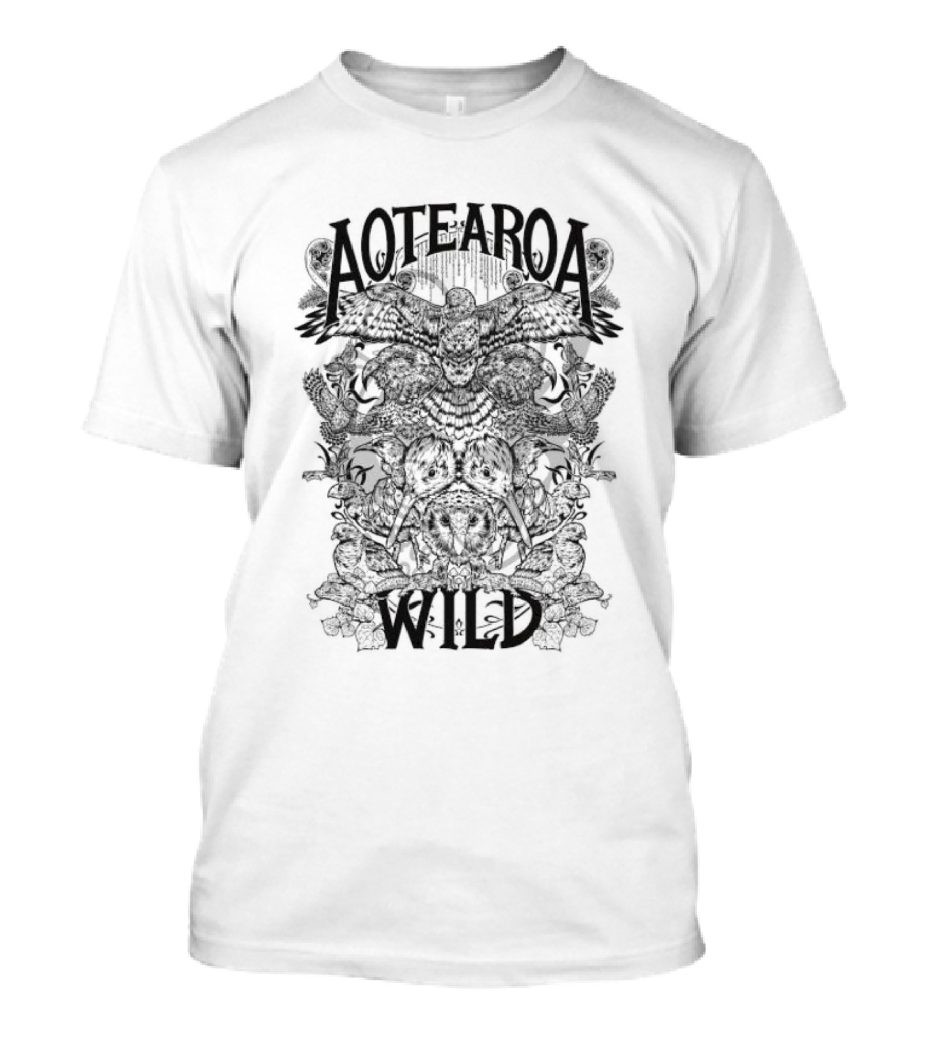 Aotearoa Wild Birds Images T-Shirt
