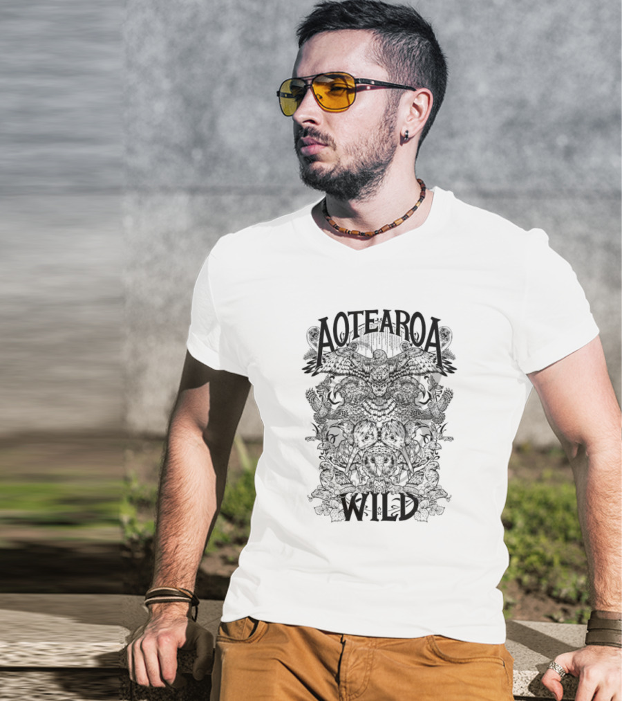 Aotearoa Wild Birds Images T-Shirt