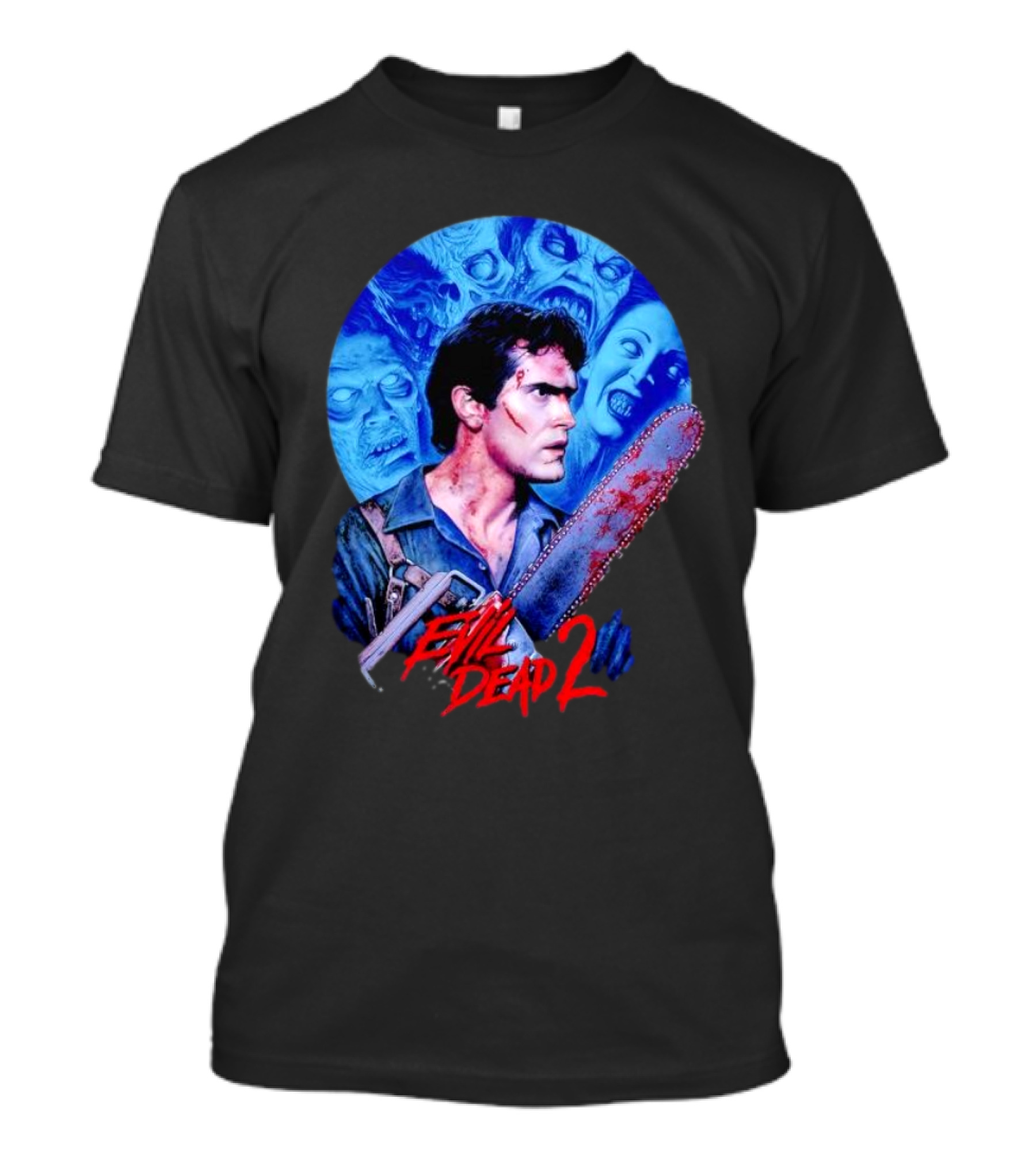 Evil Dead 2 Main Character Chainsaw Fight With Zombies T-Shirt