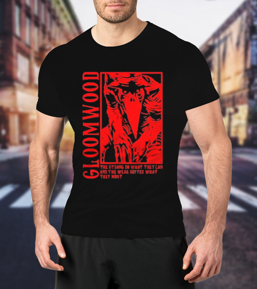 Gloomwood The Strong Do What They Can And The Weak Suffer What They Must Red Bird Mask T-Shirt