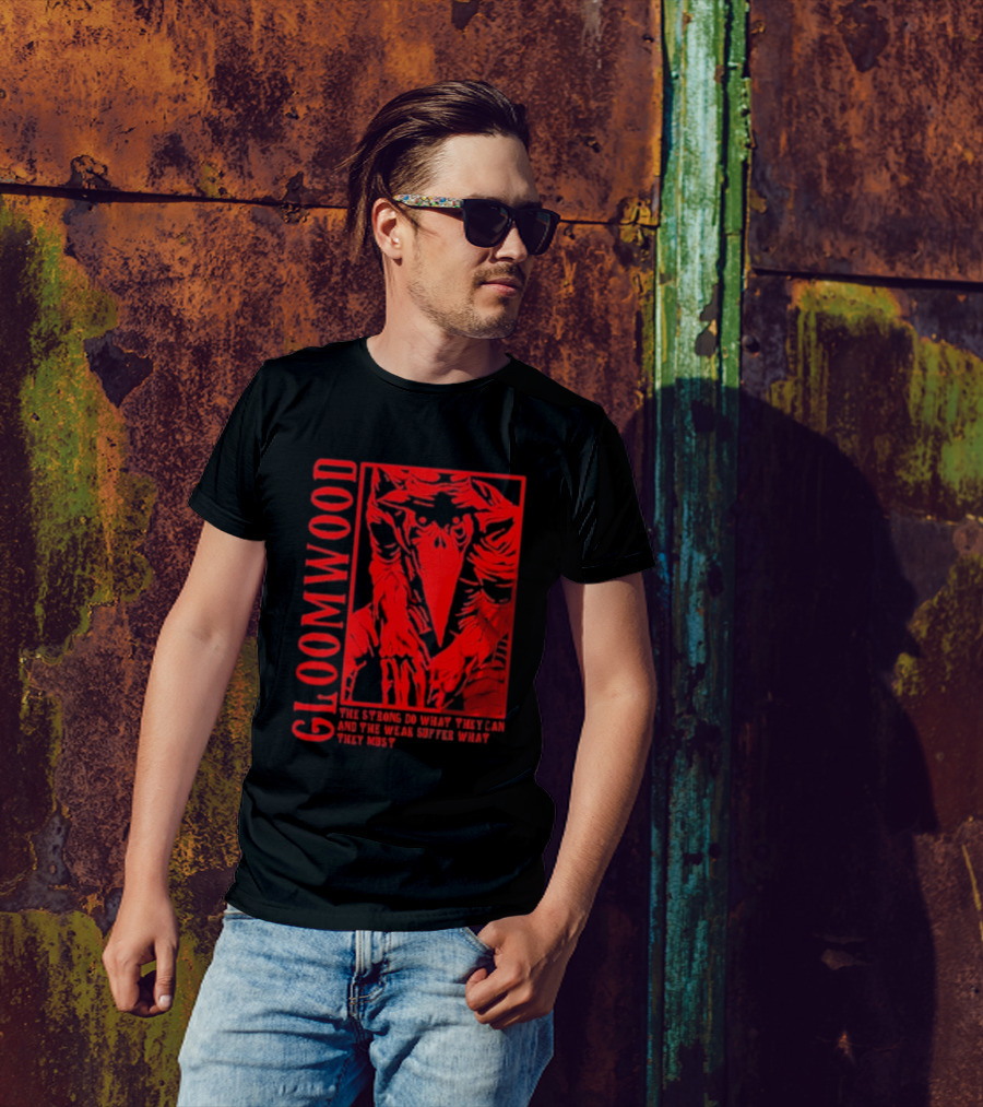 Gloomwood The Strong Do What They Can And The Weak Suffer What They Must Red Bird Mask T-Shirt
