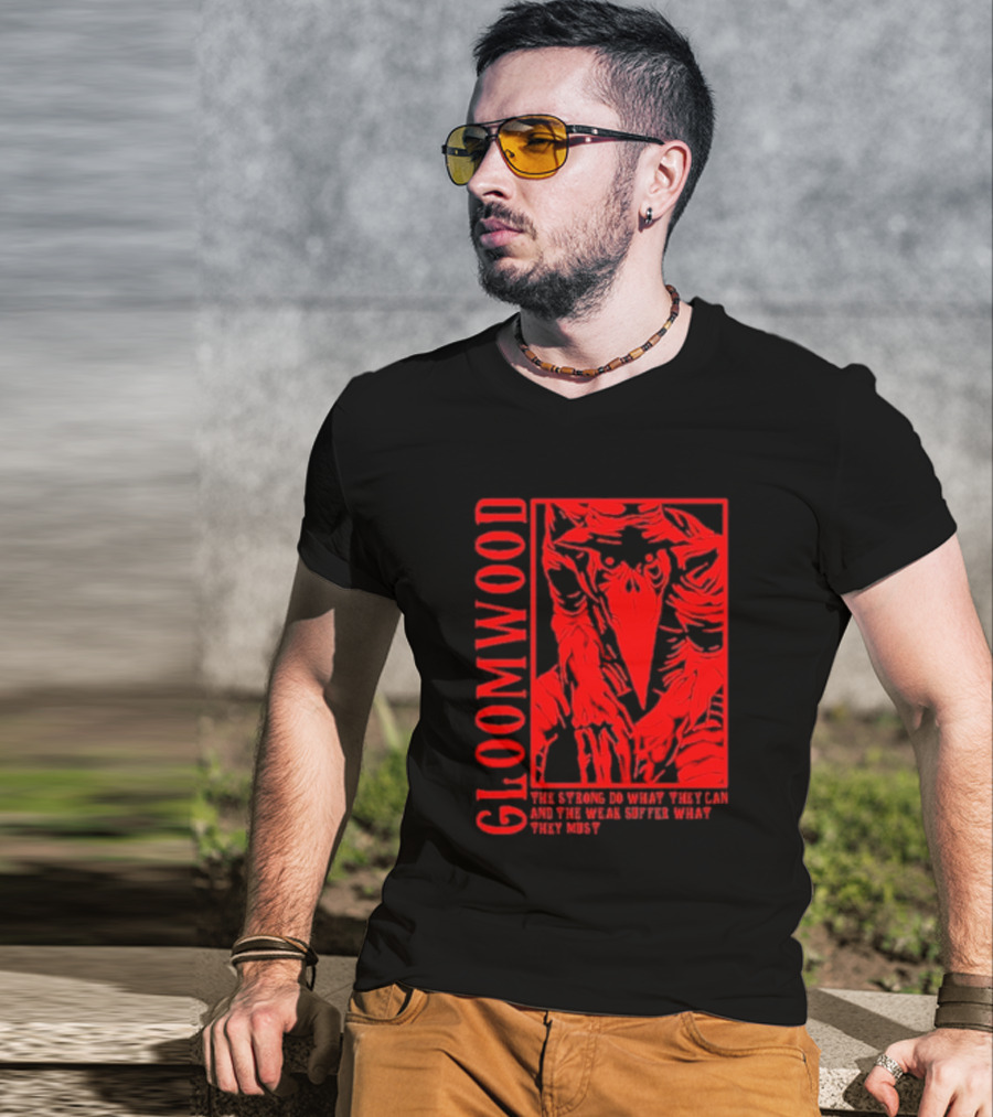 Gloomwood The Strong Do What They Can And The Weak Suffer What They Must Red Bird Mask T-Shirt