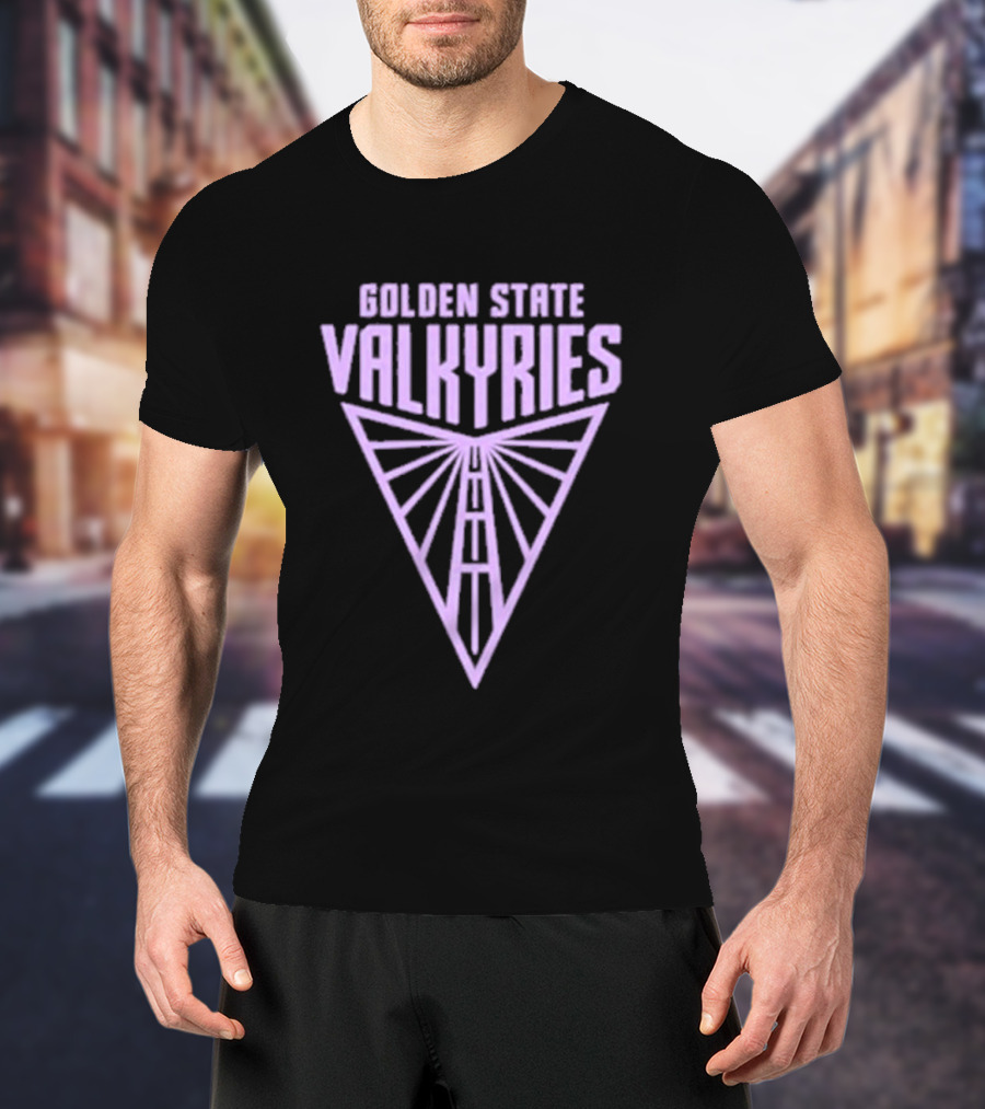 Golden State Valkyries Symbolic Emblem With Geometric T-Shirt