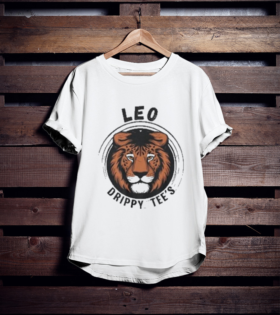 LEO Drippy Tee’s Fierce Lion Head T-Shirt
