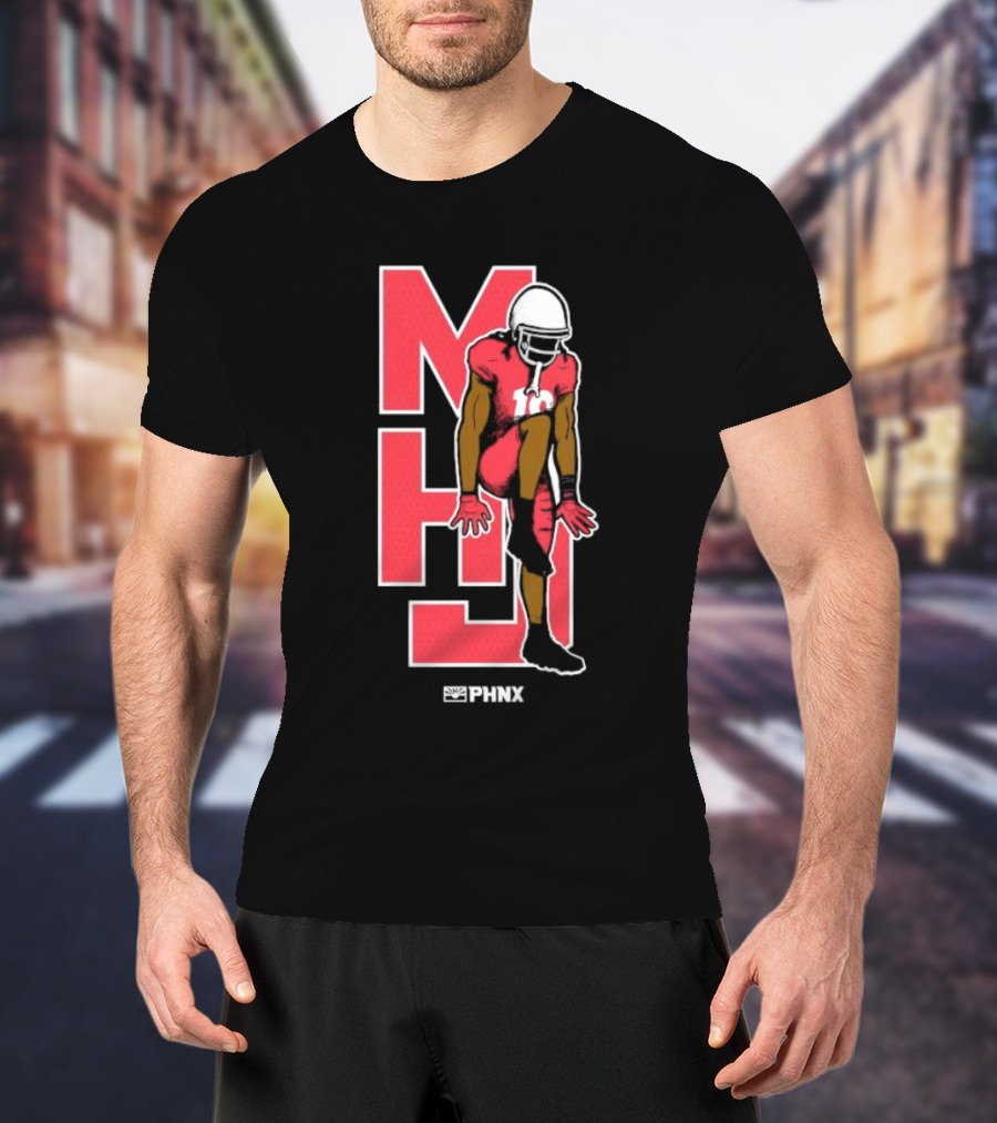MHJ PHNX Cardinals Football Player Iconic Pose T-Shirt